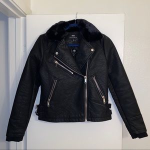 Black Coco Colette Moto Jacket - Faux Leather